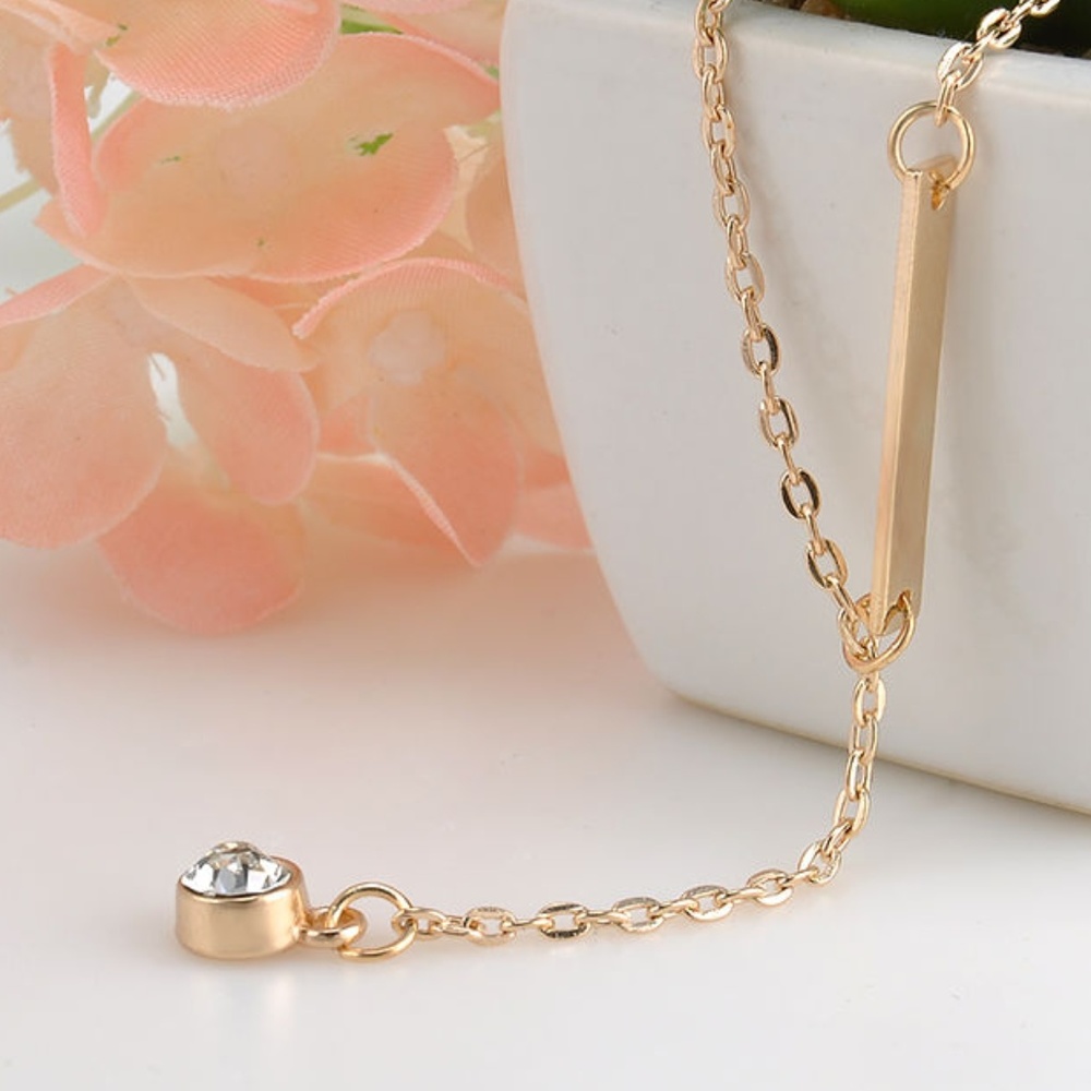 SOLD 14Kt Gold Plated Slider Necklace - Picture 4 of 6